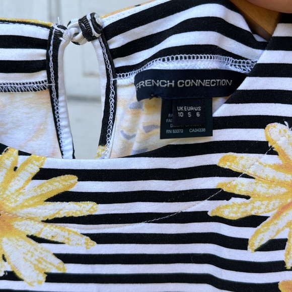 Stripes and Flowers mini dress sz 6 - Picture 4 of 10